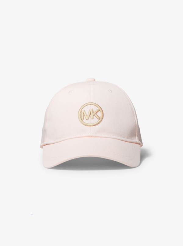 Detske Klobuky Michael Kors Logo Embroidered Cotton Baseball Ruzove - Doplnky Michael Kors Nejlevnejsi | MHVNK-5321